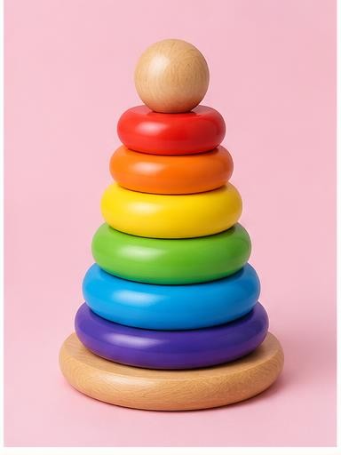 Rainbow Stacking Rings